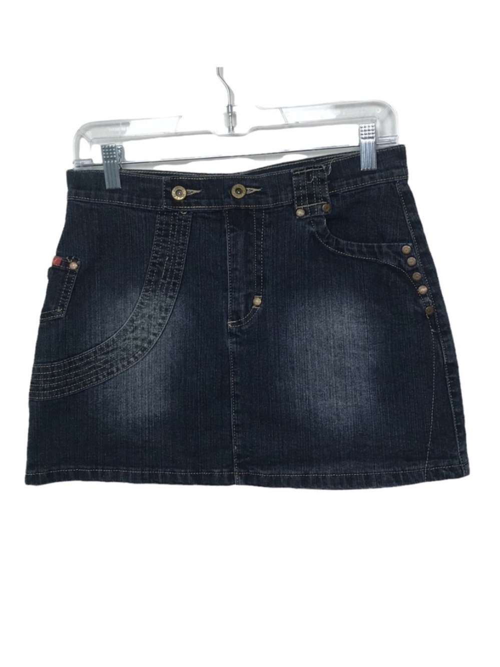 Old Skool Blue Jean Mini Skirt Size 7 / 8